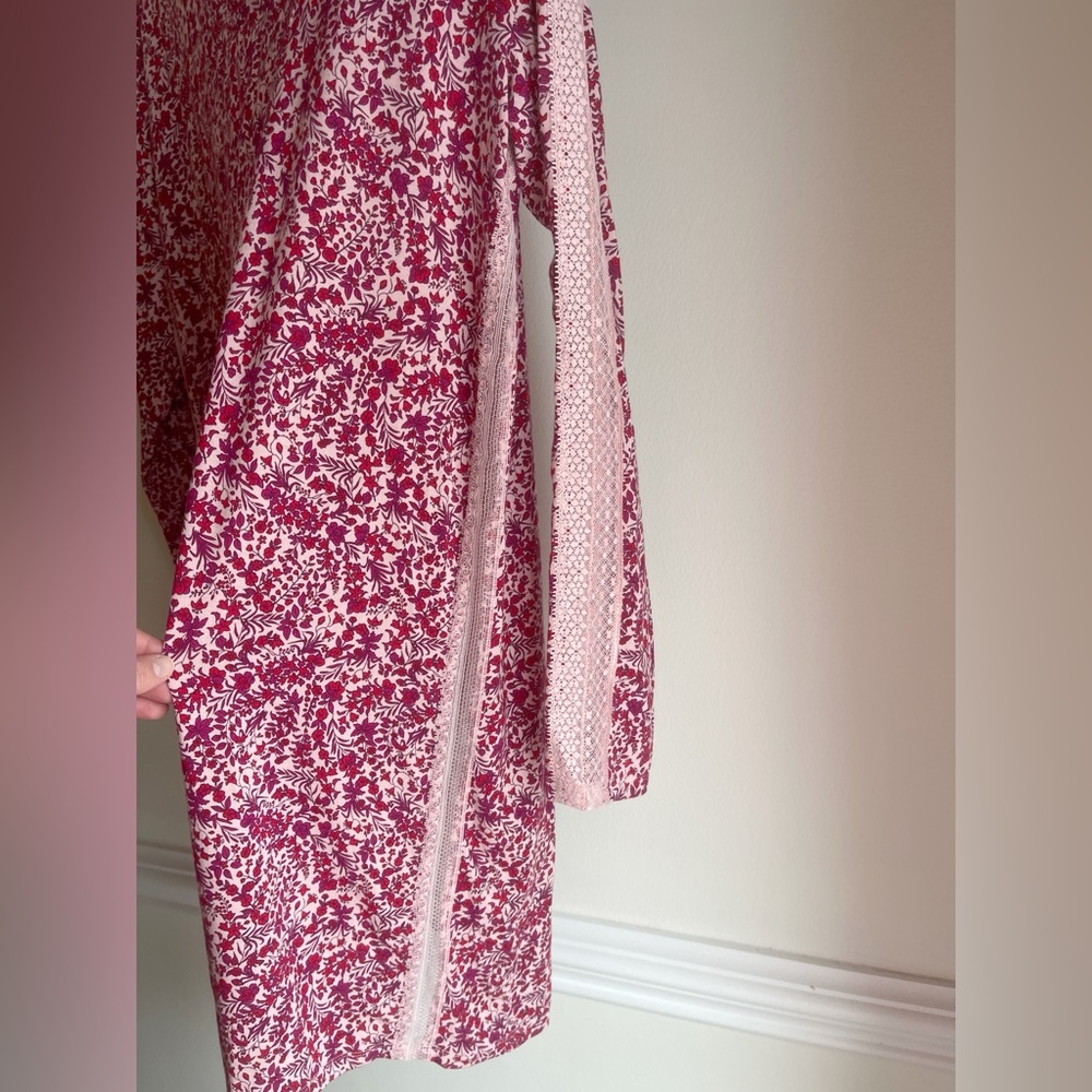 Victoria’s Secret Floral Knit Nightgown Panel Long Sleeve | Size Small - Picture 3 of 7